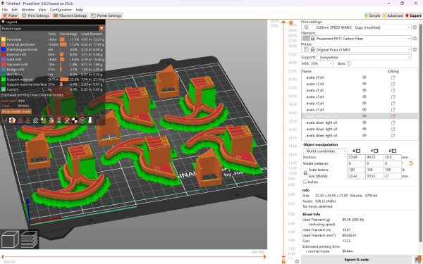 Preparation for 3D printing